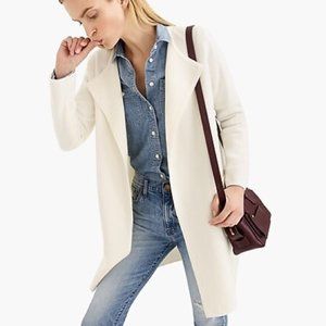 NWT J. Crew Juliet Collarless Sweater-Blazer in Linen Blend